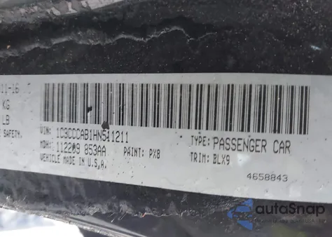 2017 Chrysler 200 Limited Platinum z USA, uszkodzony, nr VIN 1C3CCCAB1HN511211